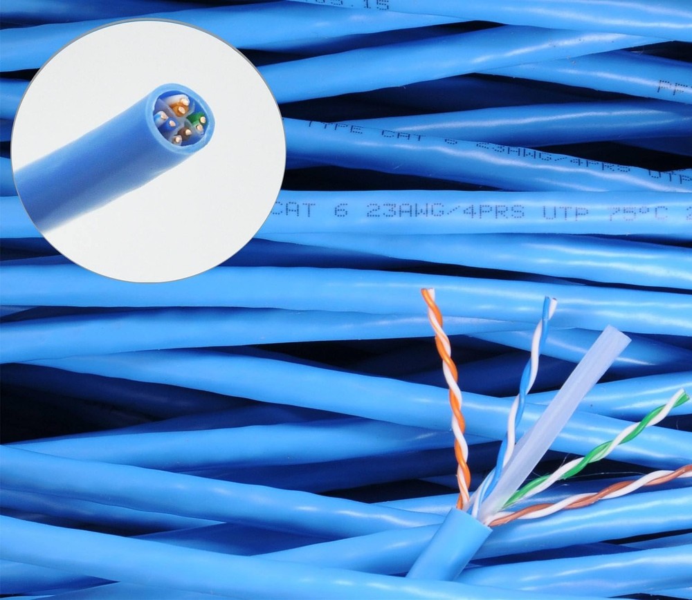 150ft Blue RJ45 CAT6 Ethernet LAN Network Internet Computer Patch Solid Wire ...