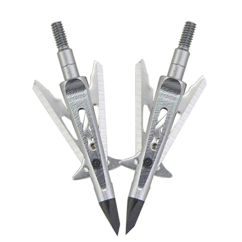 Chisel Tip 2 Blade Broadhead, 100 Grain Deploying Archery Mechanical Broadhea...