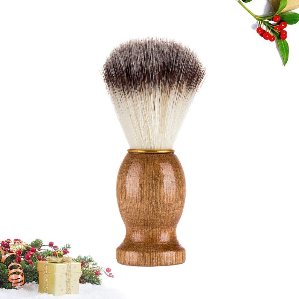 Small Beard Brush with Handle Shaving Men Barber Professional for
