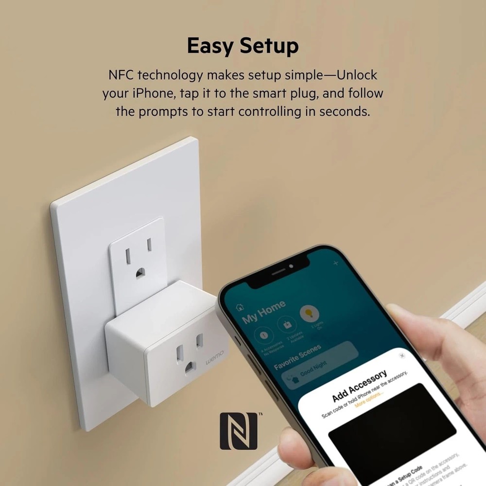 WeMo - Smart Plug with Thread WSP100, HomeKit, Bluetooth, NFC, Apple Siri