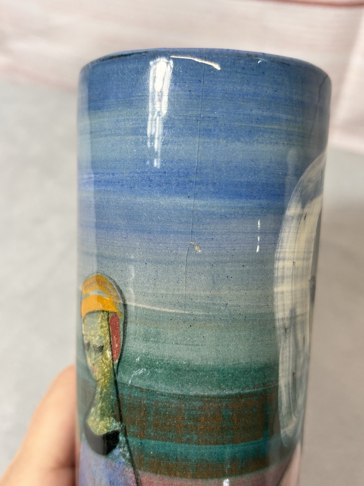 Polia Pillin Mid Century Modern Studio Art Pottery ceramic vase