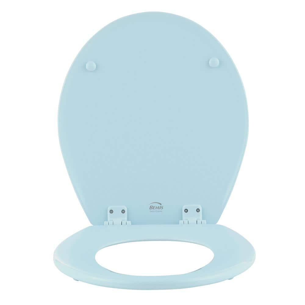 Bemis 500EC 464 Round Toilet Seat Dresden Blue Durable Enameled Wood Easy Clean
