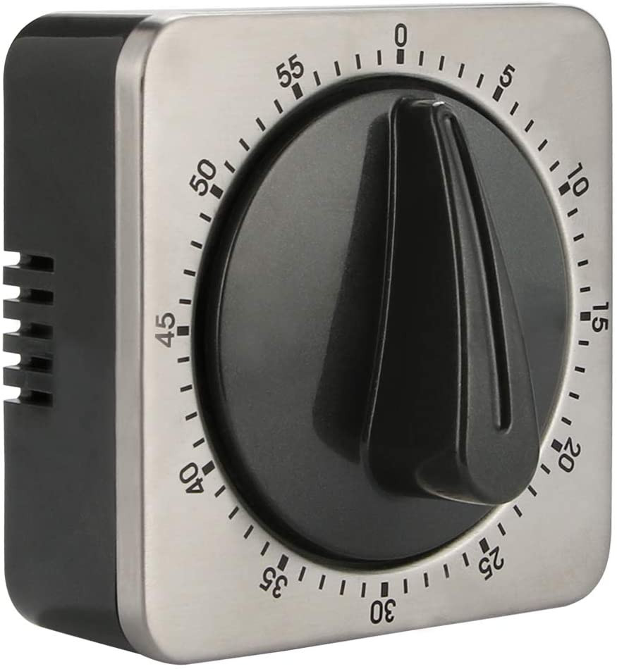 Kitchen Countdown Timer Magnetic 60 Minute Wind up Mechanical Timer Stainless St