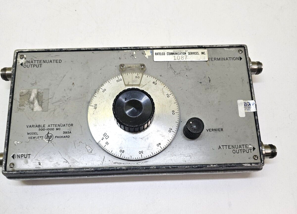 HP 393A Variable Attenuator 500-1000 Mhz