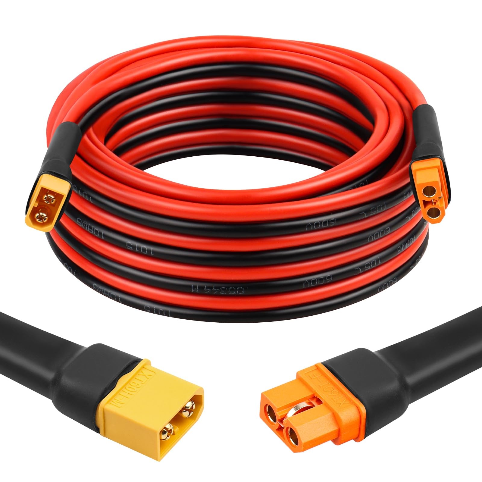 MOOKEERF XT60i to XT60 Extension Cable 10AWG 20FT Female