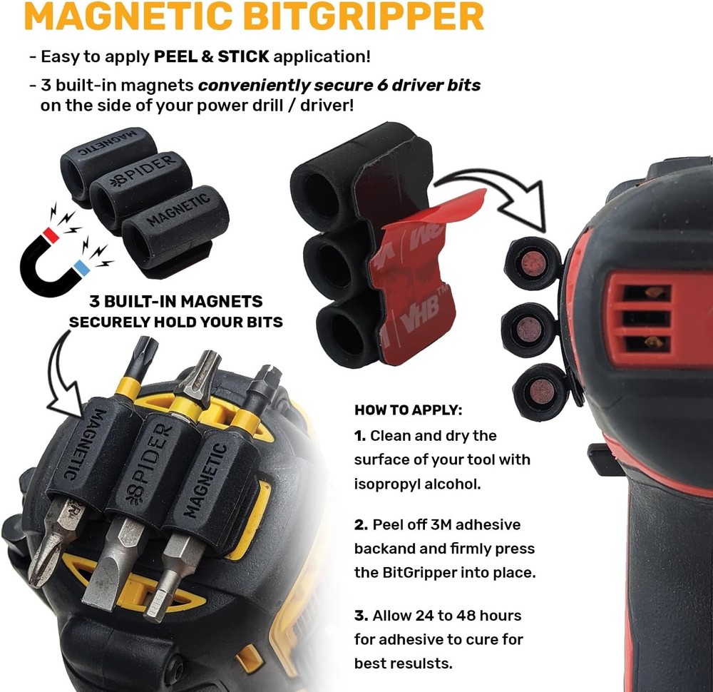 Pro Tool Holster + Tether + 1 Grip + 1 Drill Pins + 1 Tab