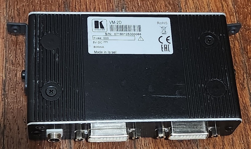 Kramer VM-2D 1x2 4K60 4x2x0 DVI Distribution Amplifier UNTESTED