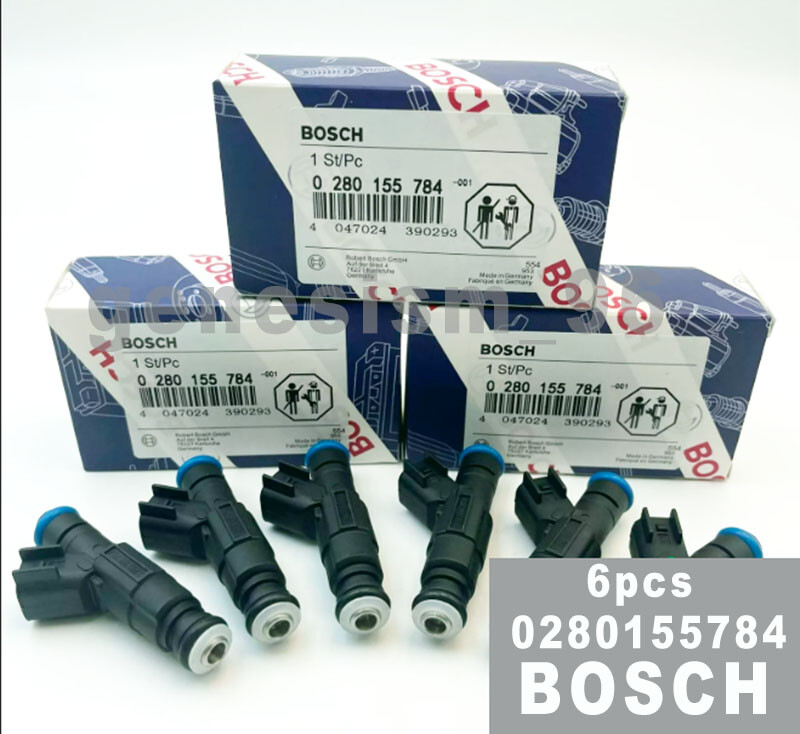 6X Original Bosch OEM 4-hole Fuel Injectors For 99-04 Jeep Cherokee Wrangler 4.0