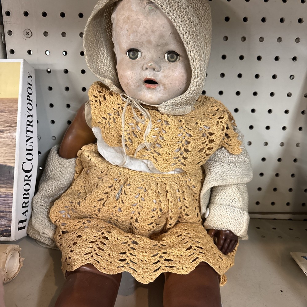 Composition Doll Haunted Entity "Roe” DEMONIC Handle With Caution! 1930s VTG