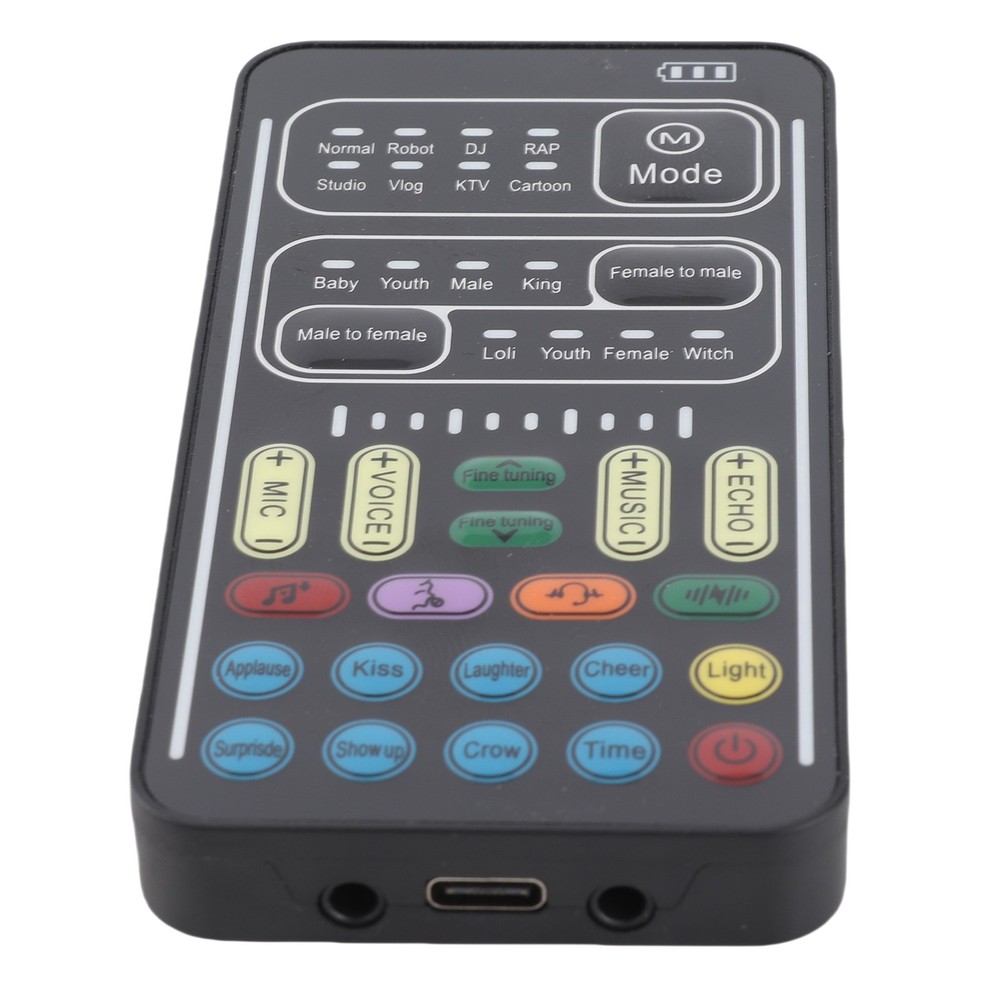 Rechargeable Mini Voice Changer with 8 Changing Modes, 8 Funny Effects