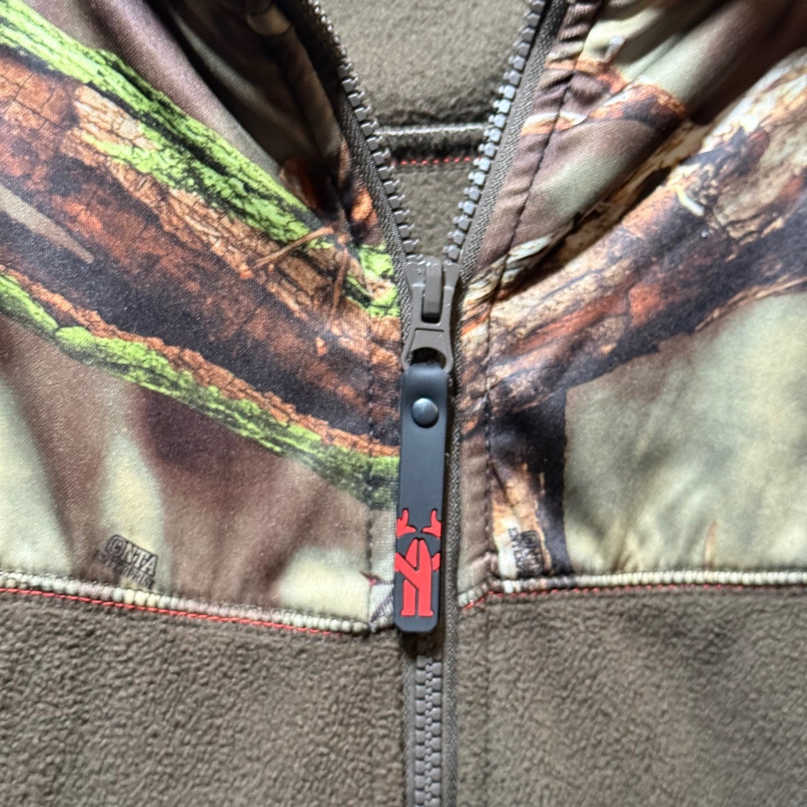 Huntworth Jacket Mens Extra Large Camo Fleece Outdoor Hunting Full Zip