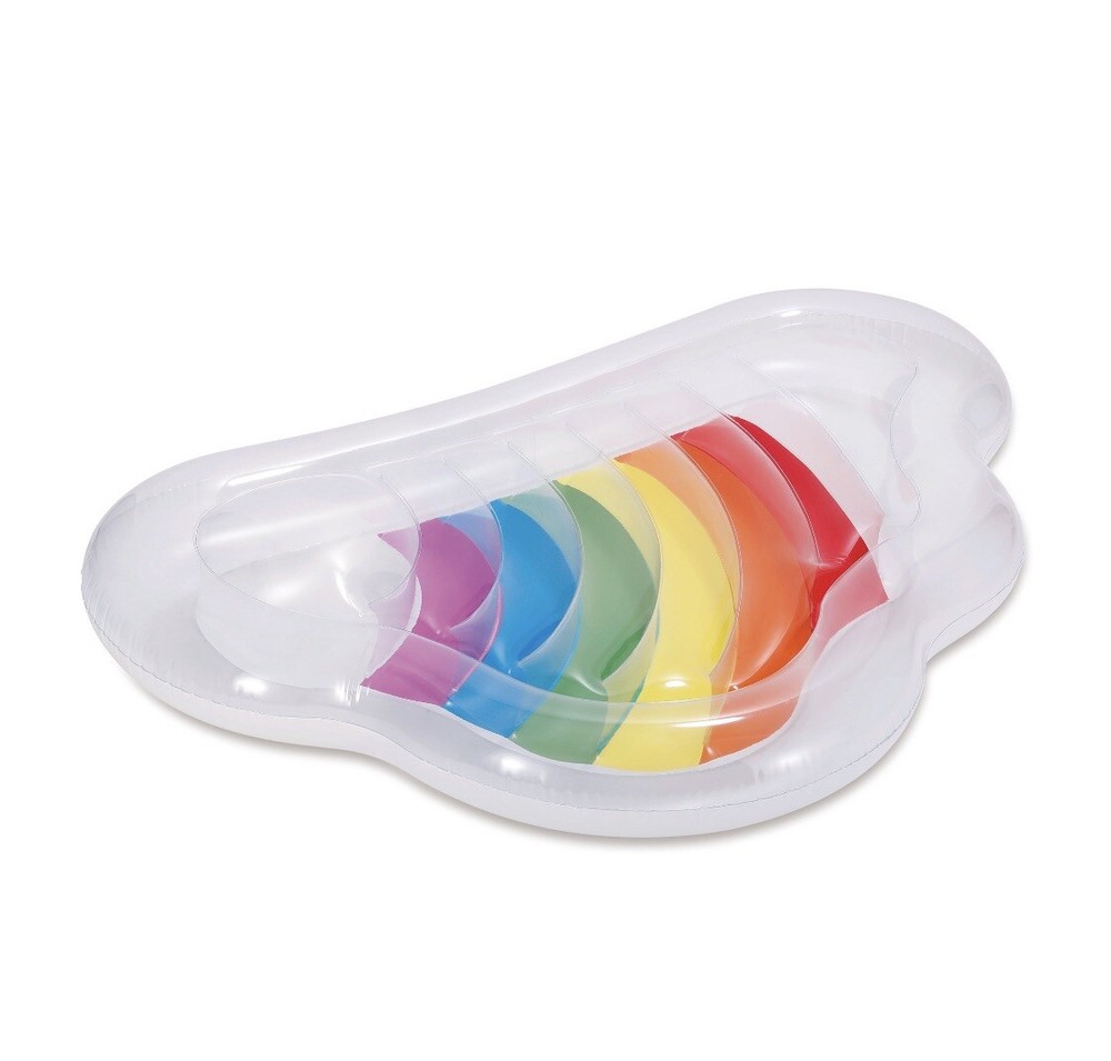 Play Day Inflatable Rainbow Swimming Pool Float 6FT Cloud Shape Summer Fun 💦