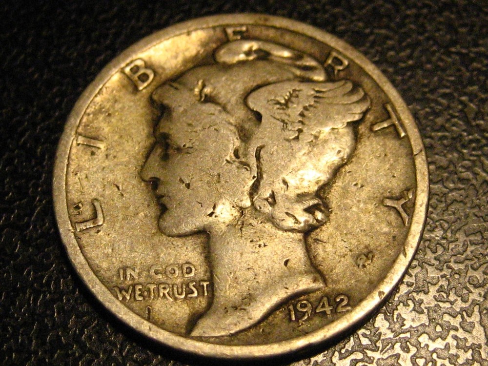 1942-D 90% Silver Mercury Head Dime