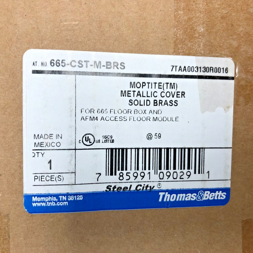 Moptite Metallic Cover Solid Brass 665-CST-M-BRS
