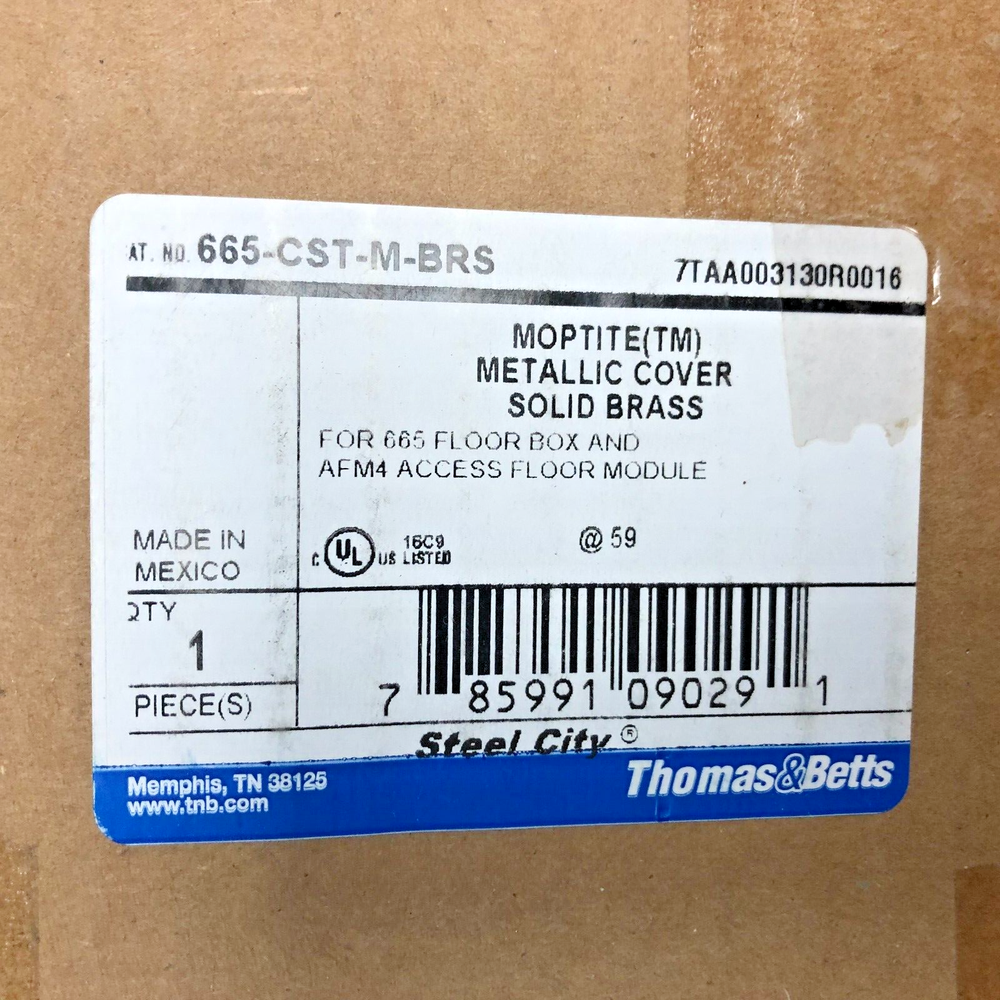 Moptite Metallic Cover Solid Brass 665-CST-M-BRS