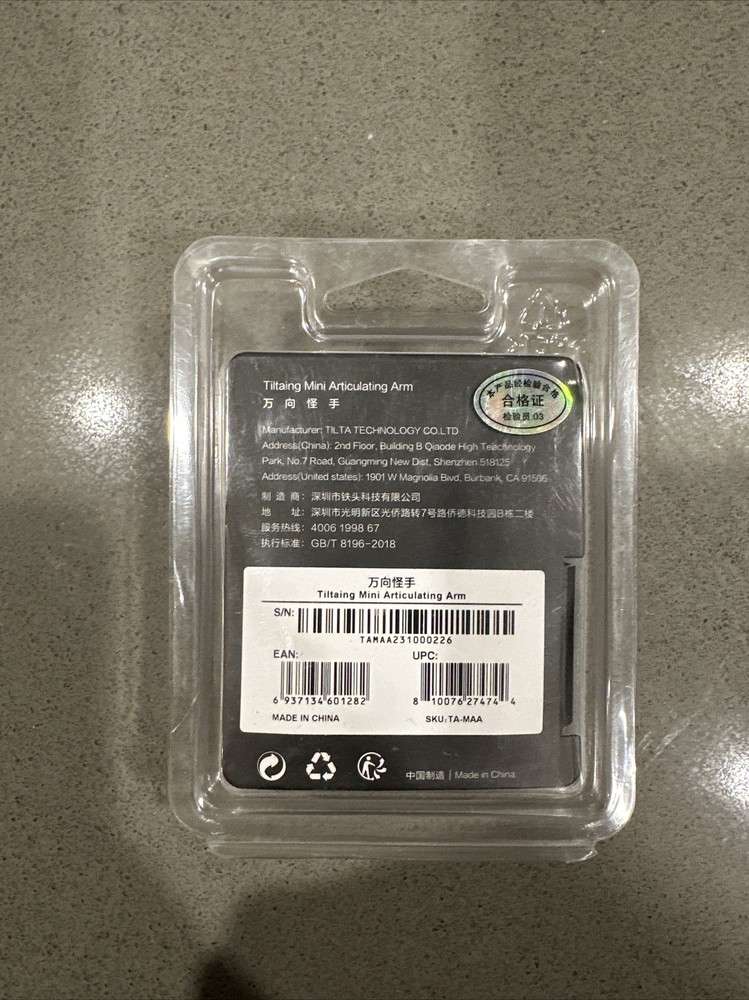 Tilta Mini Articulating Arm Quick Release Lock Camera Holder Kit Multi-Function