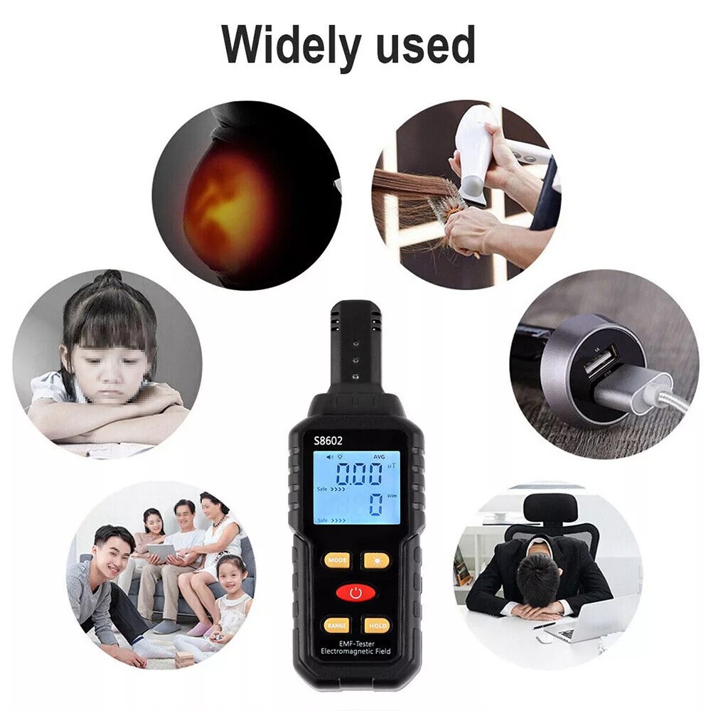 3 In 1 Temperature Electromagnetic Field Tester Digital Sensor Reader EMF Meter
