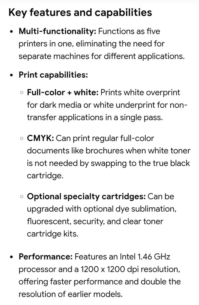 UNINET iColor 550 + Pro Rip and SmartCUT Software