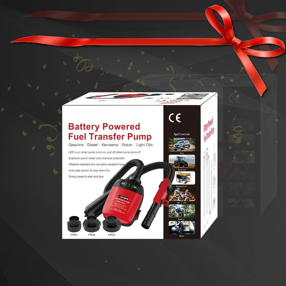 Automatic Fuel Transfer Pump (with Auto-Stop Sensor, Flow Rate 2.4 Gallons)