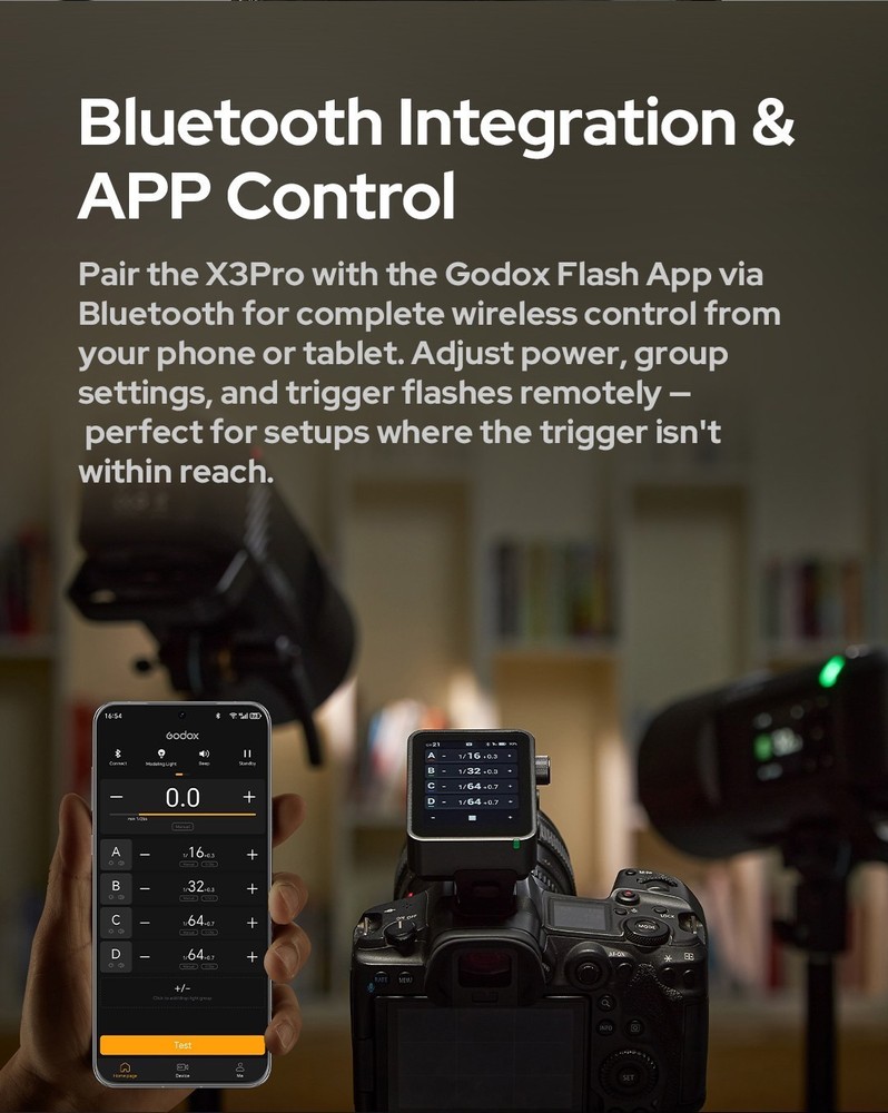 Godox X3 Pro N Touchscreen TTL Flash Trigger for Nikon 2.4G Wireless LCD Screen