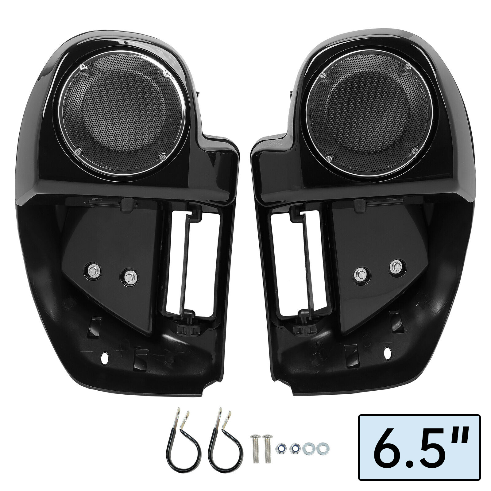 6.5" Speaker Box Pod Lower Vented Leg Fairing W/Grills For Harley Touring 14-24