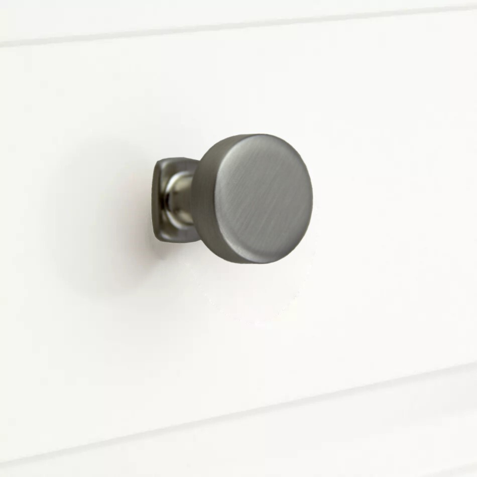 Pride Decor, 1-1/4 Inch Diameter (32mm) Flat Top Knobs, Manhattan Cabinet Knob.