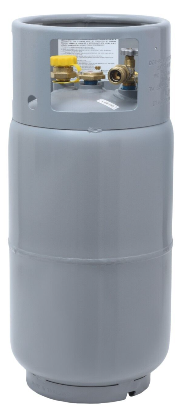 Flame King 33.5 LB Steel Forklift Propane Cylinder With Gauge and Fill Valve