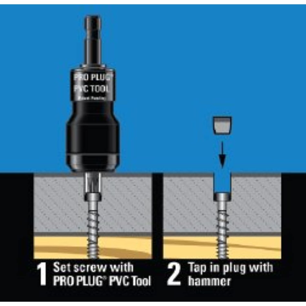 Pro Plug PVC Plugging System for AZEK Slate Gray Decking - Epoxy Steel - 350 pcs