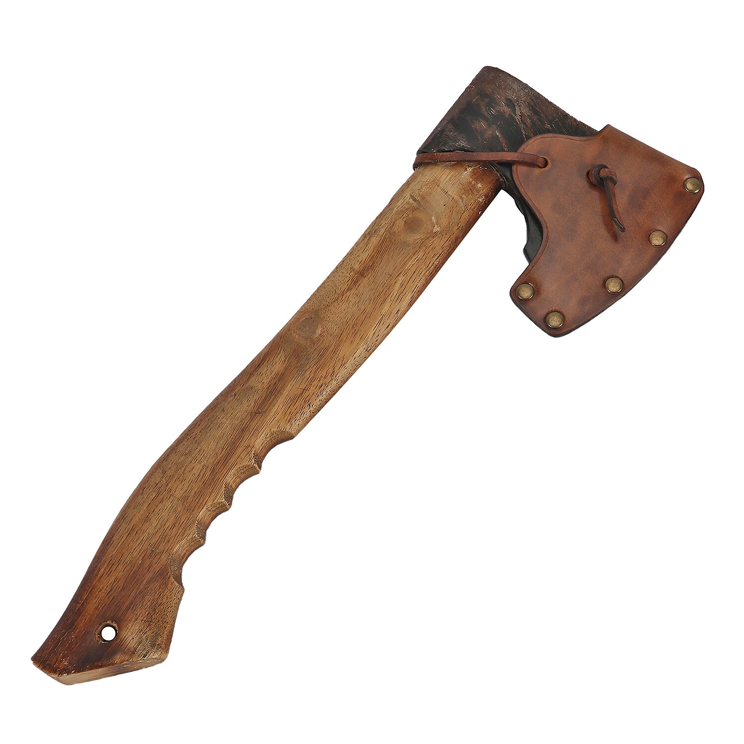 TOURBON Vintage Leather Axe Blade Holder Hatchet Holster Protector Cover Brown