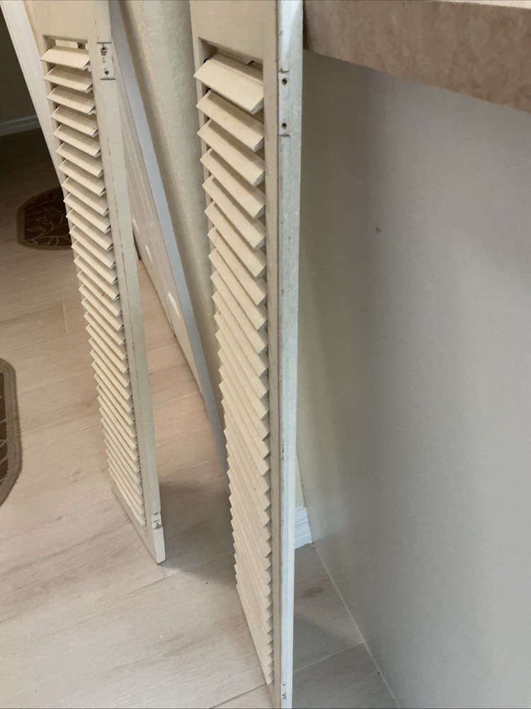 Wood Interior Window Shutters Height 38 1/4”