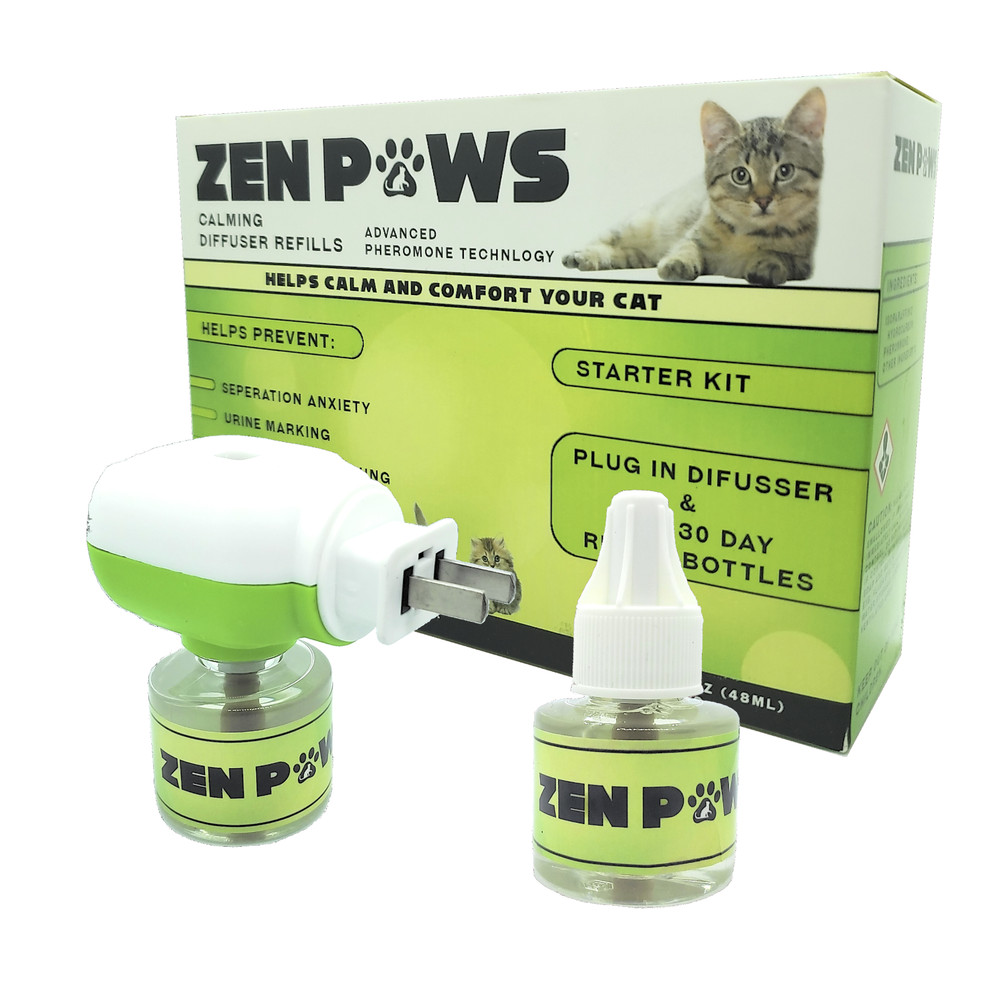 Zenpaws Calming Pheromone Diffuser - KIT Includes 1 Diffuser + 2 Refills