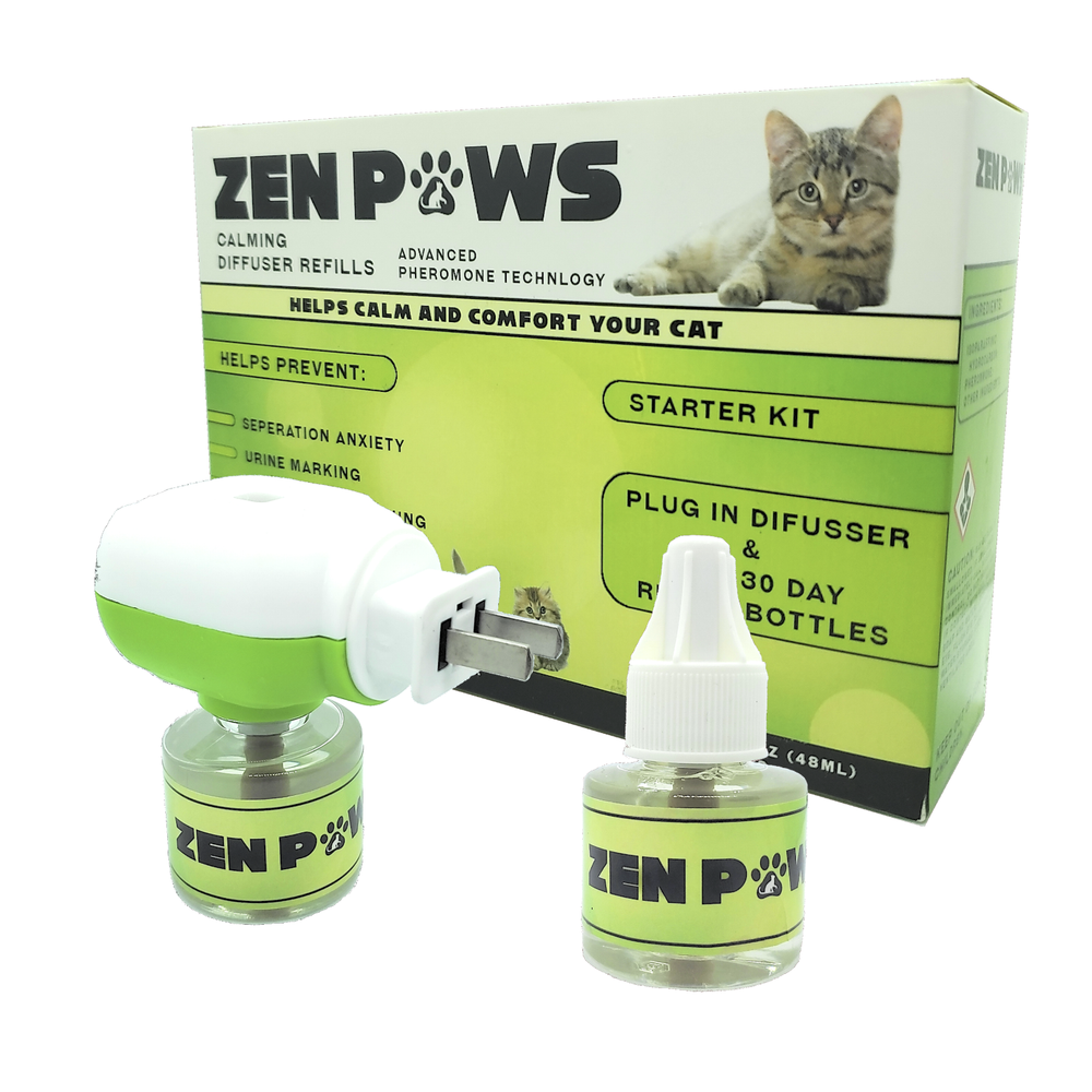 Zenpaws Calming Pheromone Diffuser - KIT Includes 1 Diffuser + 2 Refills