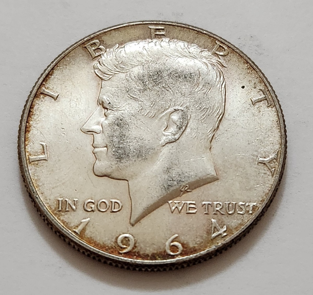 1964 Kennedy Half Dollar • 90% Silver • Circulated • As Shown • Solid    X8