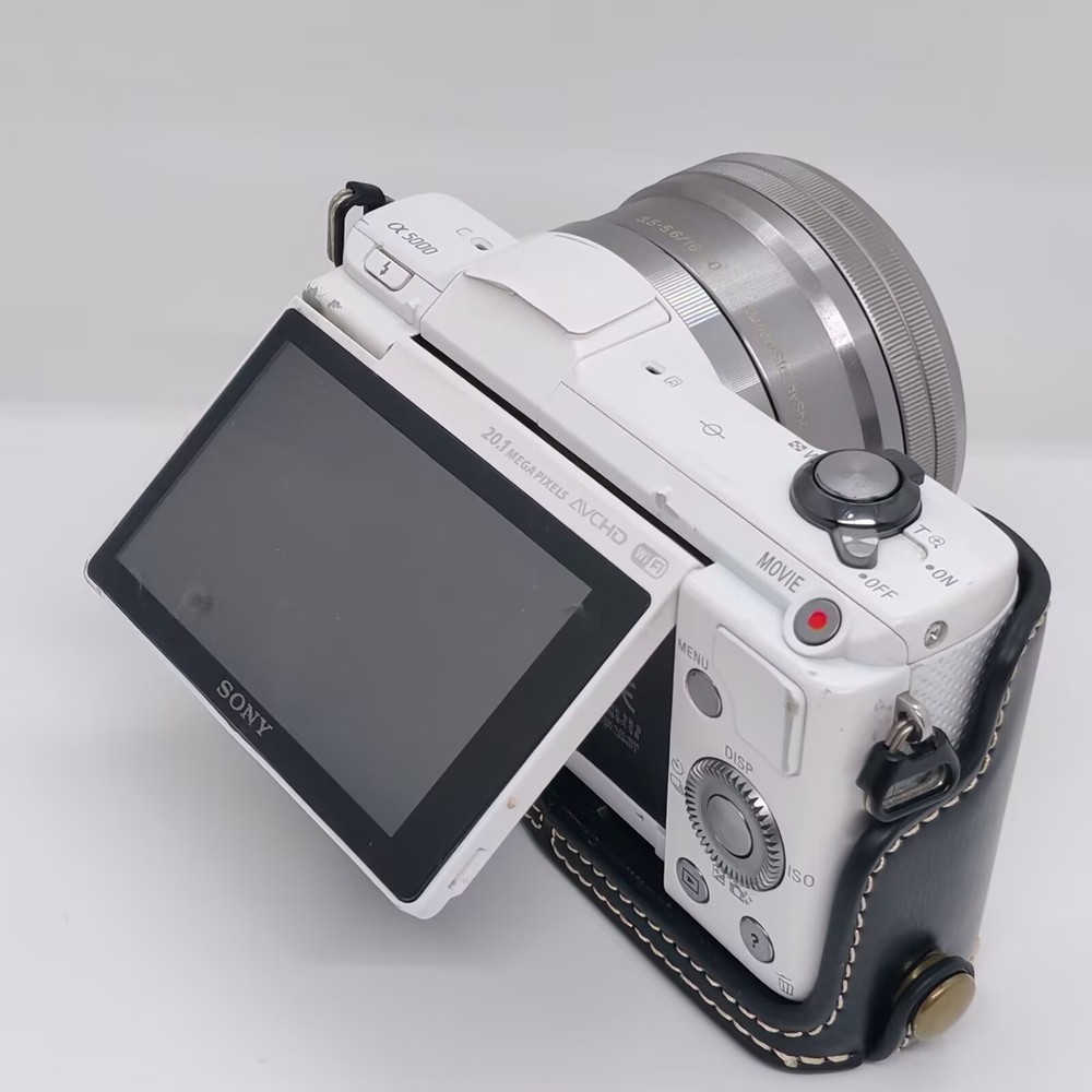 Leather Protect Half Case Grip strap for Sony Alpha A5000 A5100 Camera