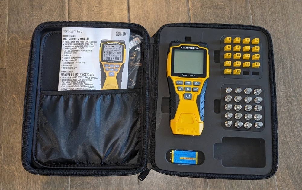 Ethernet Cable Tester Kit with Scout Pro 3 Tester