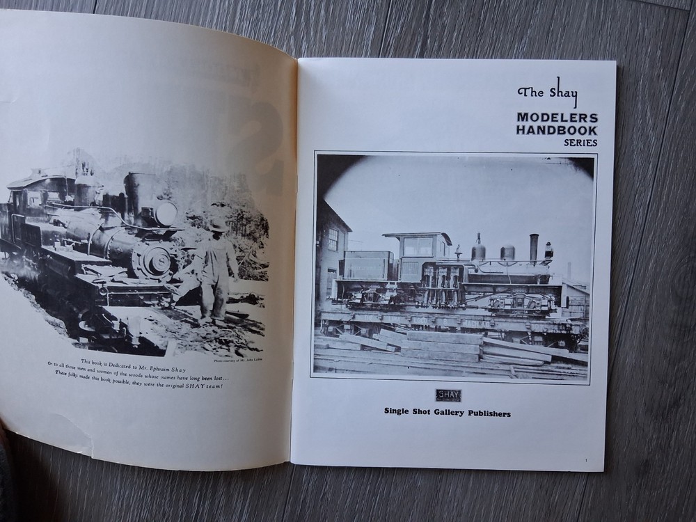 1983 SHAY MODELER'S HANDBOOK ; Geared Class B Shay Model