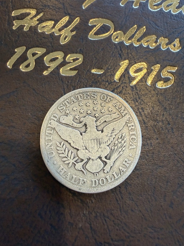 1915 D Barber Silver Half Dollar