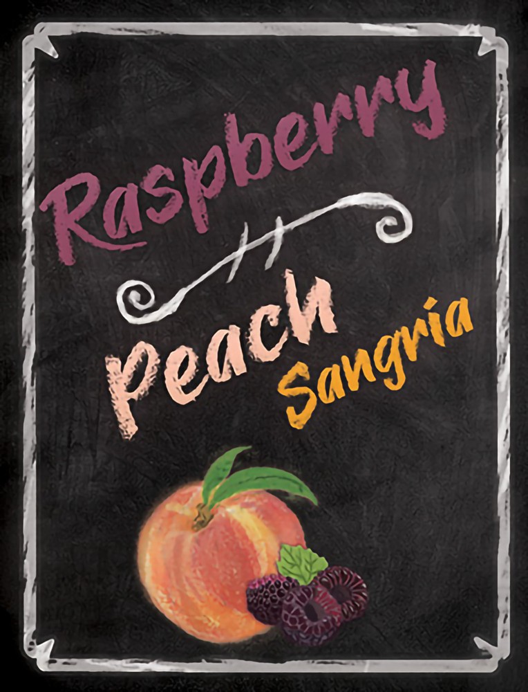 Raspberry Peach Sangria Wine Labels 30/Pack Mist Collection