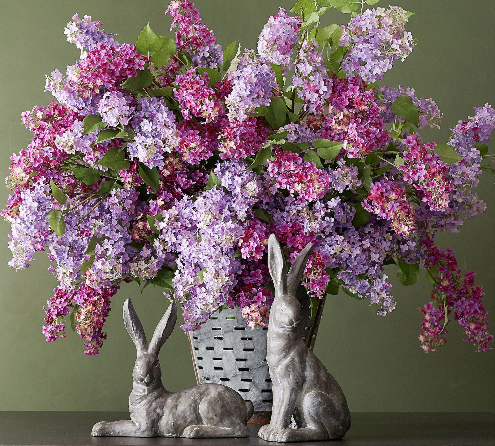 NEW Pottery Barn Essex Handcrafted Easter Bunny Sculpture Laying or Standing NWT