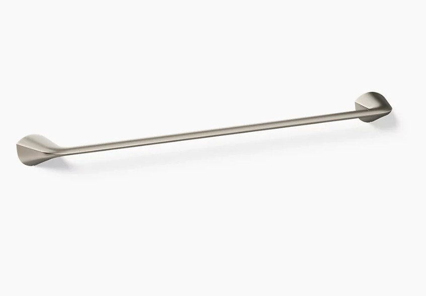Kohler Avail Brushed Nickel 24 inches Towel Bar - Easy Installation,