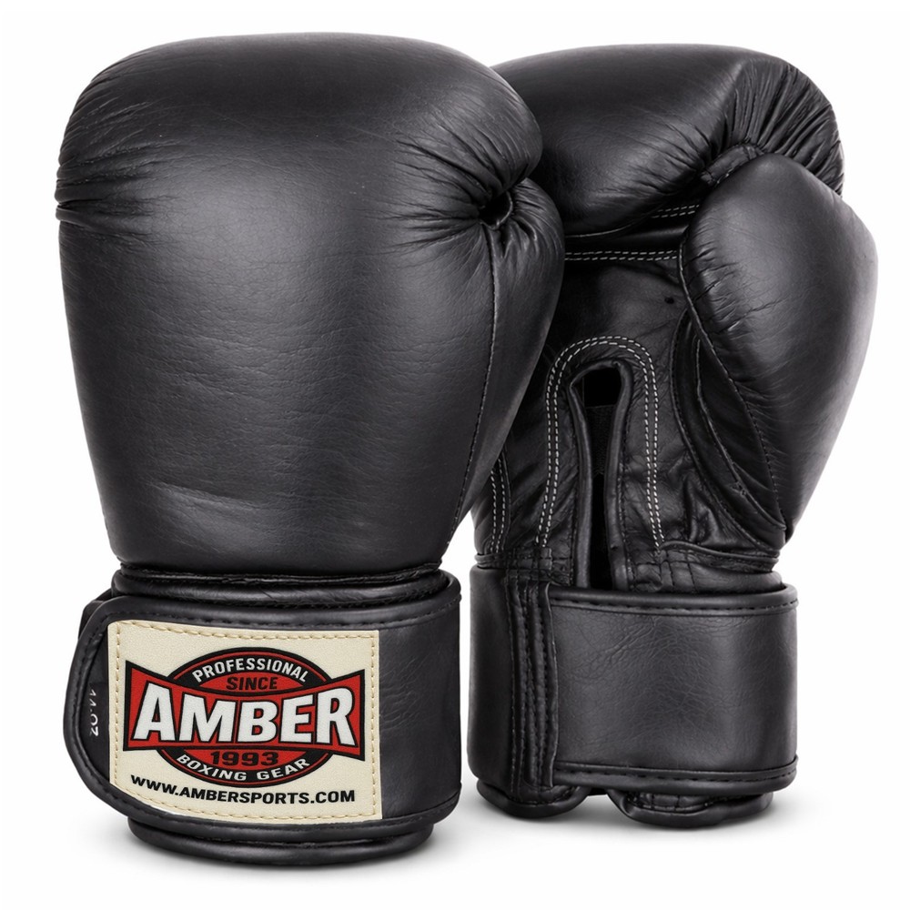 Amber Professional Muay Thai Training Gloves with Hook & Loop Closure, Durable