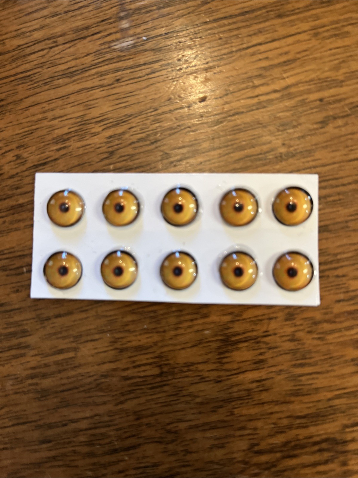 5 pair of New Concept Glass Eyes for Taxidermy and Decoy Making. Medium Yellow