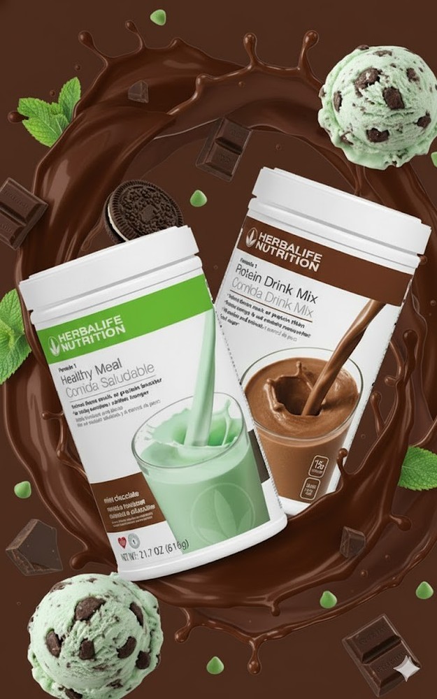 Herbalife Chocolate Protein Drink Mix + Mint ChocolateFormula 1 Set