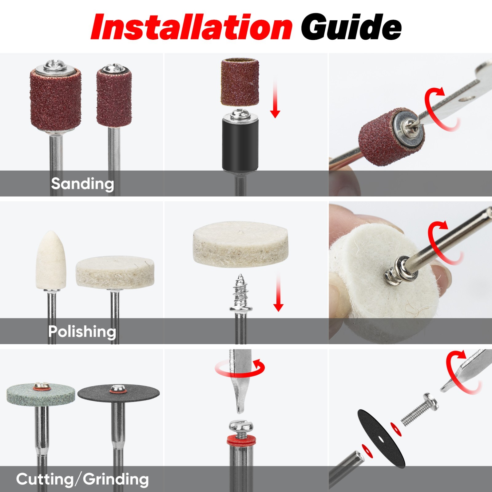 SHALL 508pc Rotary Tool Accessories Kit Multifunctional Set,Perfect for Cutting