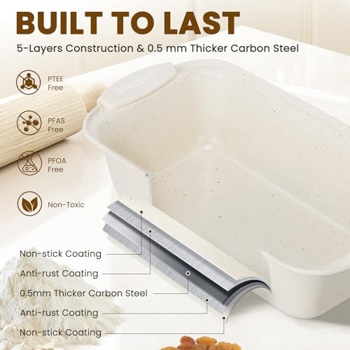 Kikcoin 22 PCS Nonstick Baking Pans Set, Stackable Bakeware, - Scratch & Dent