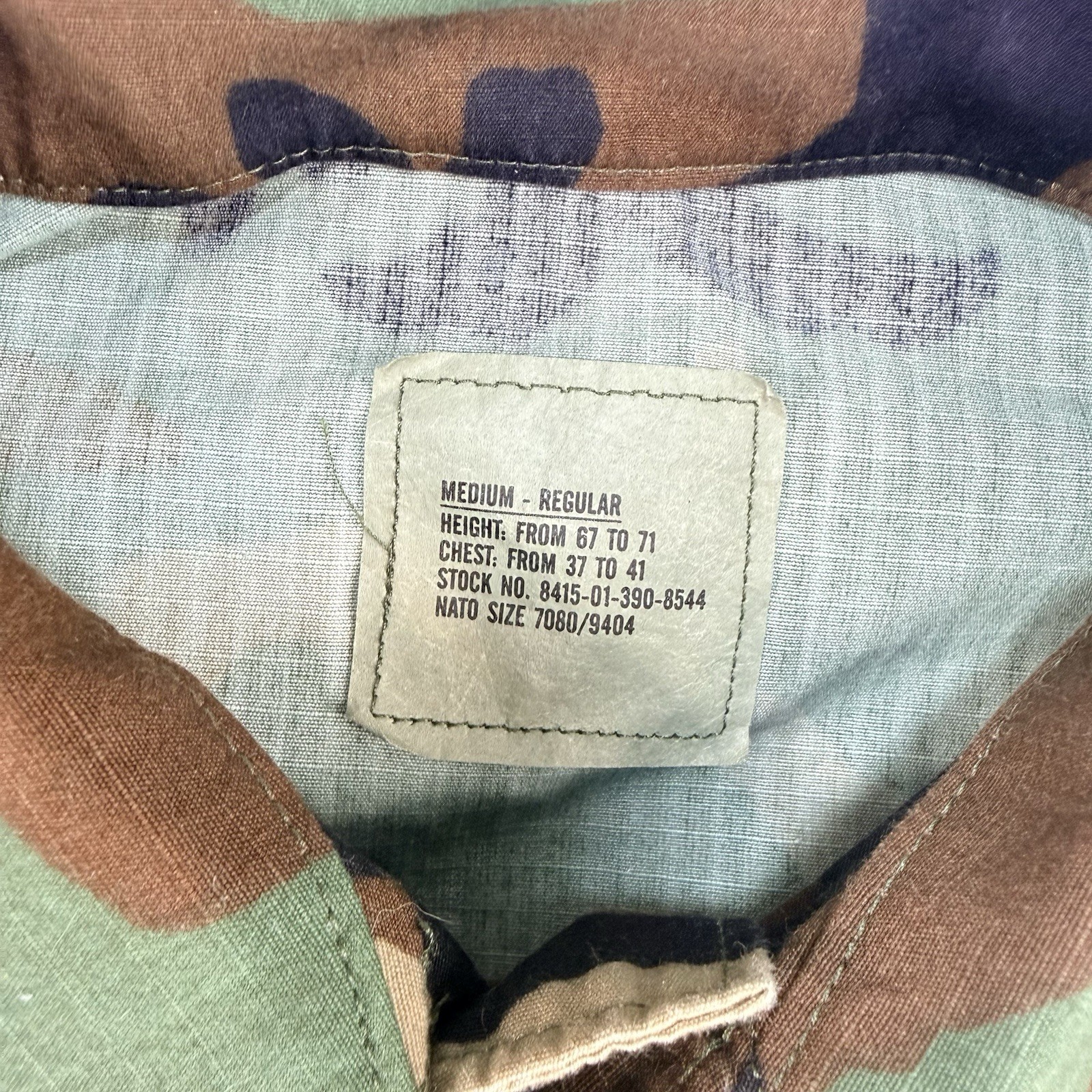 US Army Woodland BDU Jacket Medium Regular 1999 Combat Coat Vintage Military