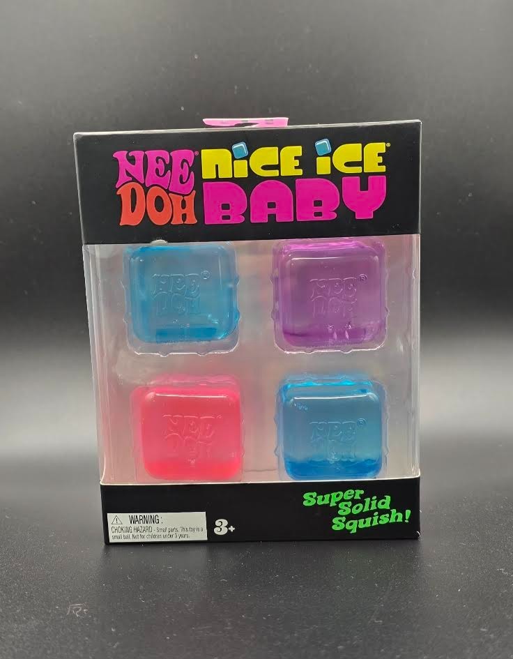 Schylling Nee Doh Nice Ice Baby Super Solid Squish 4-Pack