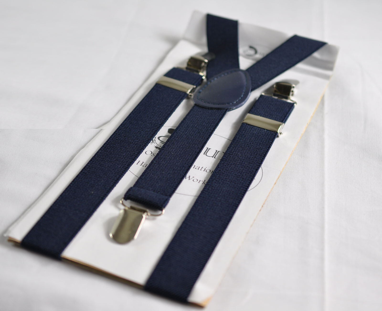 Dusky Dusty Rose Blush Pink Bow Tie + Navy Blue Suspenders Braces for all ages