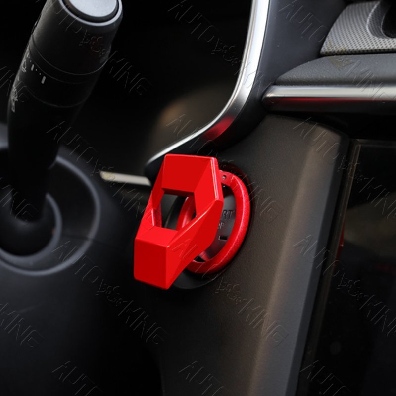RED ALUMINUM UNIVERSAL LAMBO STYLE ENGINE START STOP BUTTON RING COVER TRIM