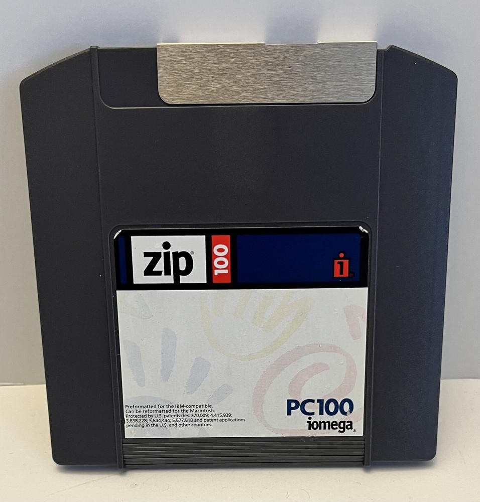 Iomega ZIP 100 disks. Can be formatted for MAC or PC.